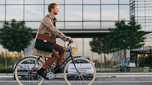 Auf dem Fahrrad zur Arbeit